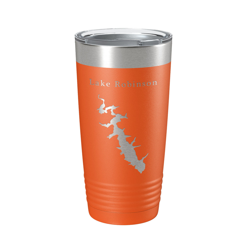 Lake Robinson Map Tumbler Travel Mug Insulated Laser Engraved Coffee Cup South Carolina 20 oz