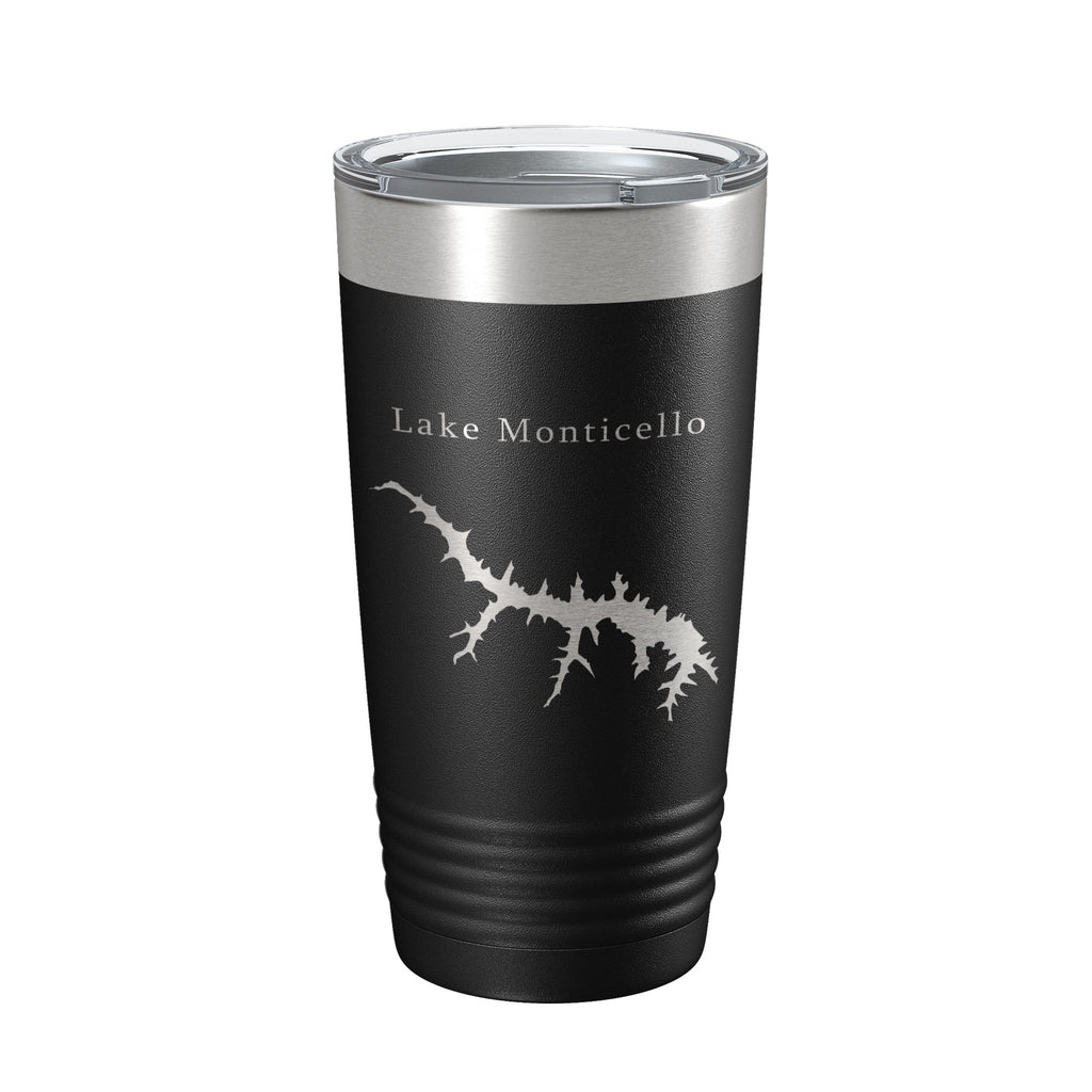 Lake Monticello Map Tumbler Travel Mug Insulated Laser Engraved Coffee Cup Virginia 20 oz