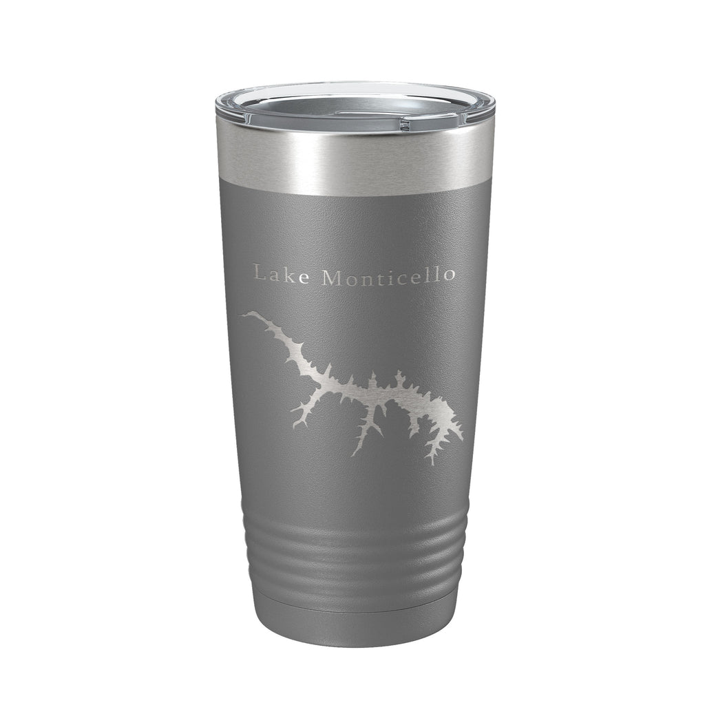 Lake Monticello Map Tumbler Travel Mug Insulated Laser Engraved Coffee Cup Virginia 20 oz