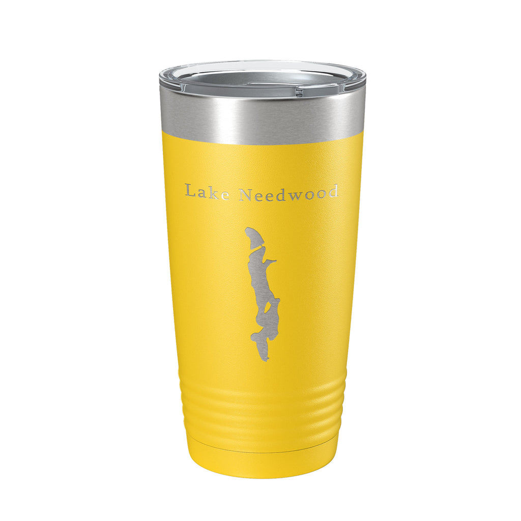 Lake Needwood Map Tumbler Travel Mug Insulated Laser Engraved Coffee Cup Maryland 20 oz