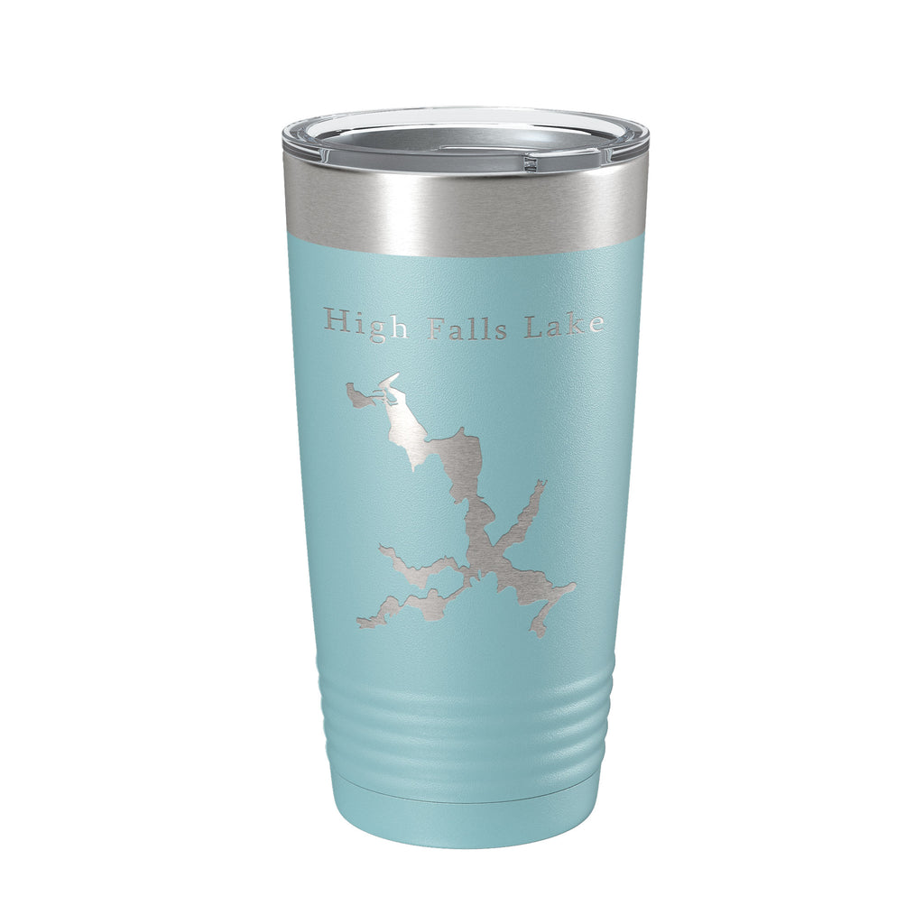 High Falls Lake Map Tumbler Travel Mug Insulated Laser Engraved Coffee Cup Georgia 20 oz