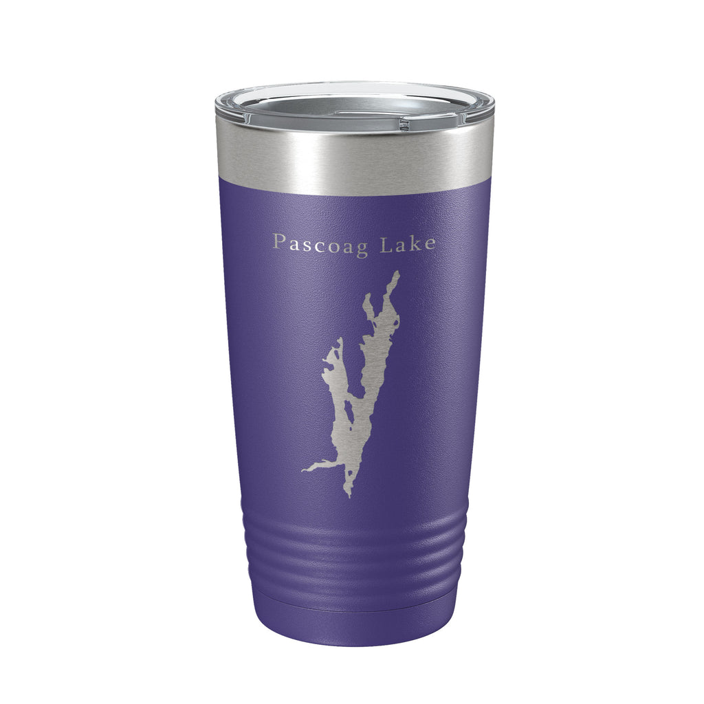 Pascoag Lake Map Tumbler Travel Mug Insulated Laser Engraved Coffee Cup Rhode Island 20 oz
