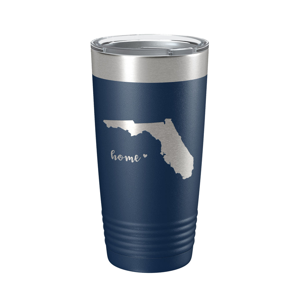 Florida Tumbler Home State Travel Mug Insulated Laser Engraved Map Coffee Cup 20 oz