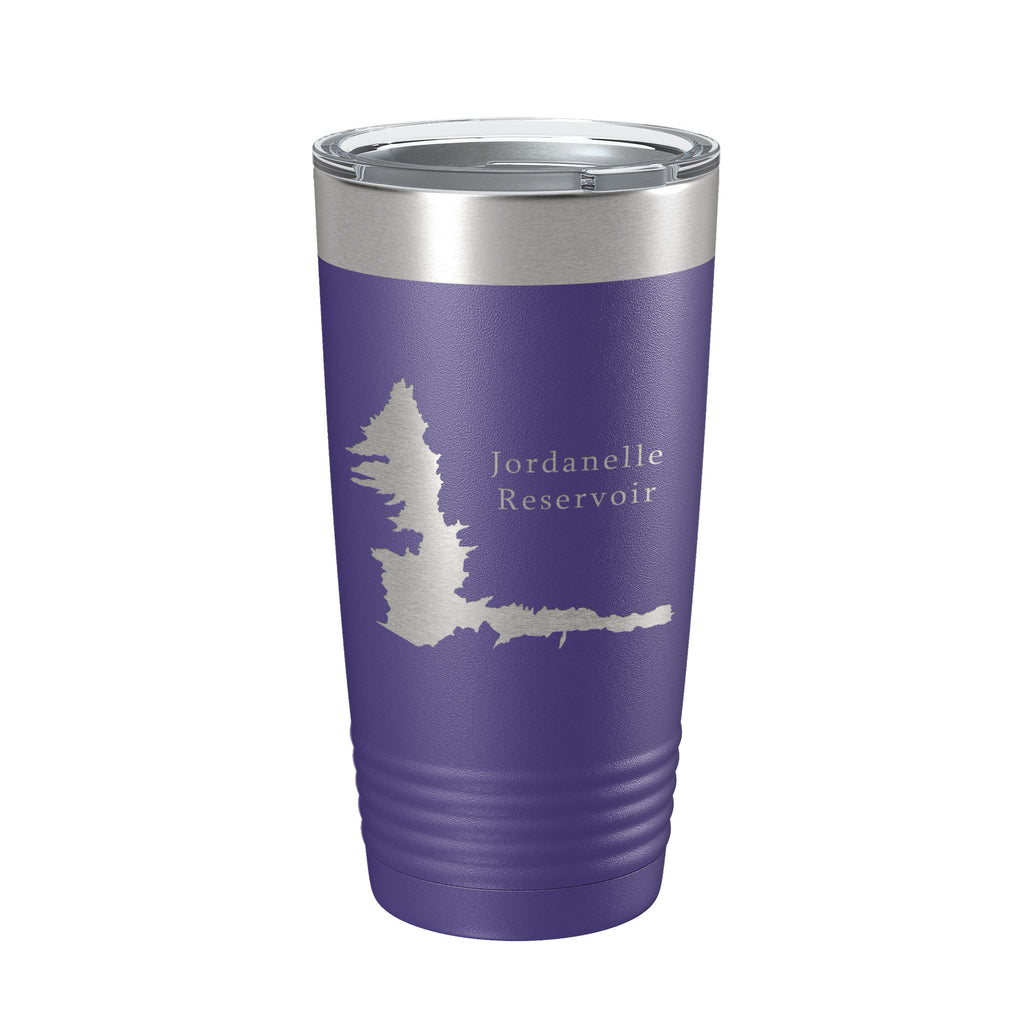 Jordanelle Reservoir Tumbler Lake Map Travel Mug Insulated Laser Engraved Coffee Cup Utah 20 oz