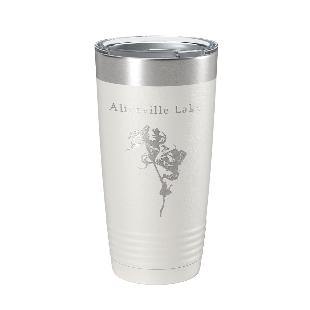 Aliceville Lake Map Tumbler Travel Mug Insulated Laser Engraved Coffee Cup Alabama Mississippi 20 oz