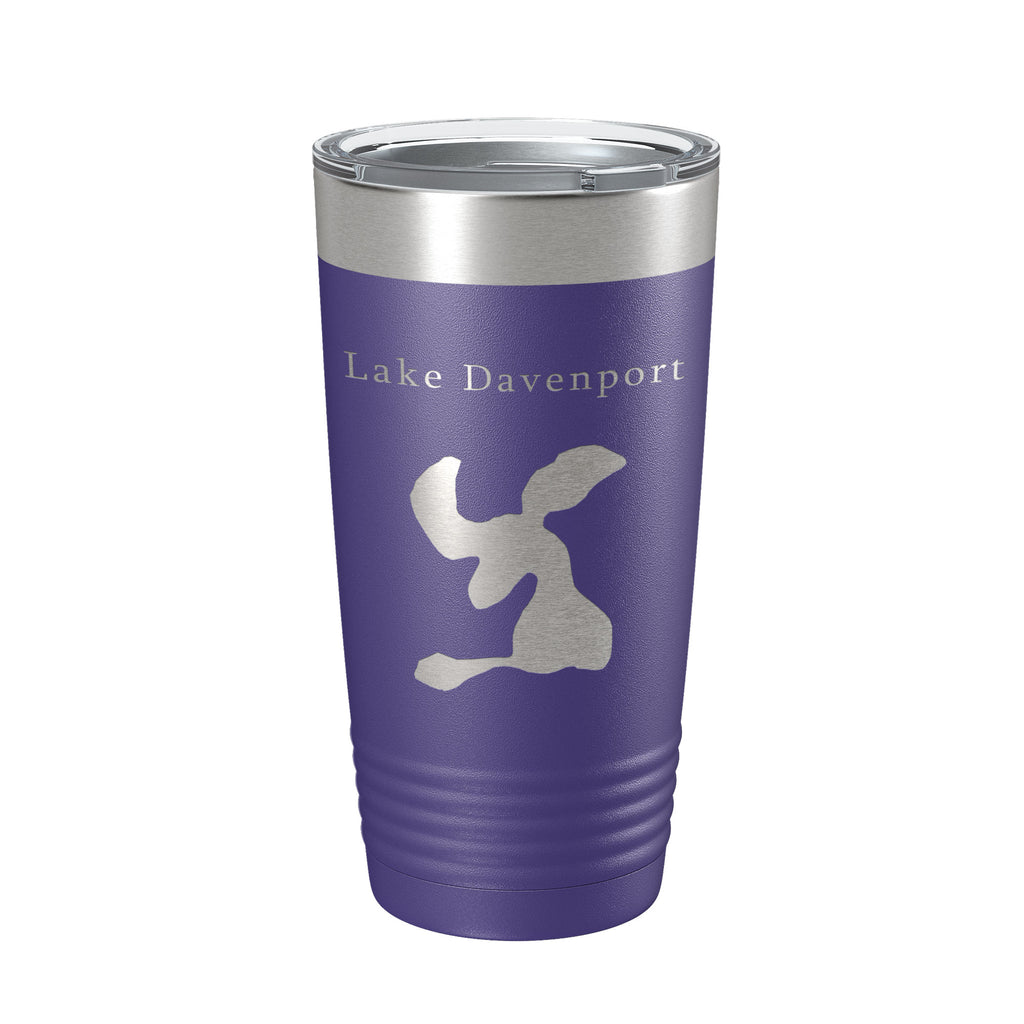Lake Davenport Map Tumbler Travel Mug Insulated Laser Engraved Coffee Cup Florida 20 oz