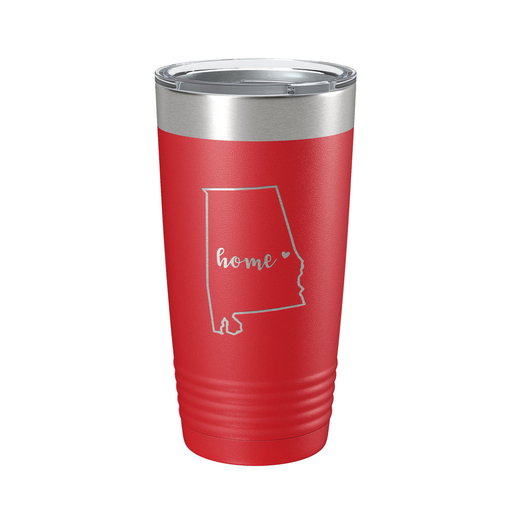Alabama Tumbler Home State Travel Mug Insulated Laser Engraved Map Coffee Cup 20 oz Light Blue