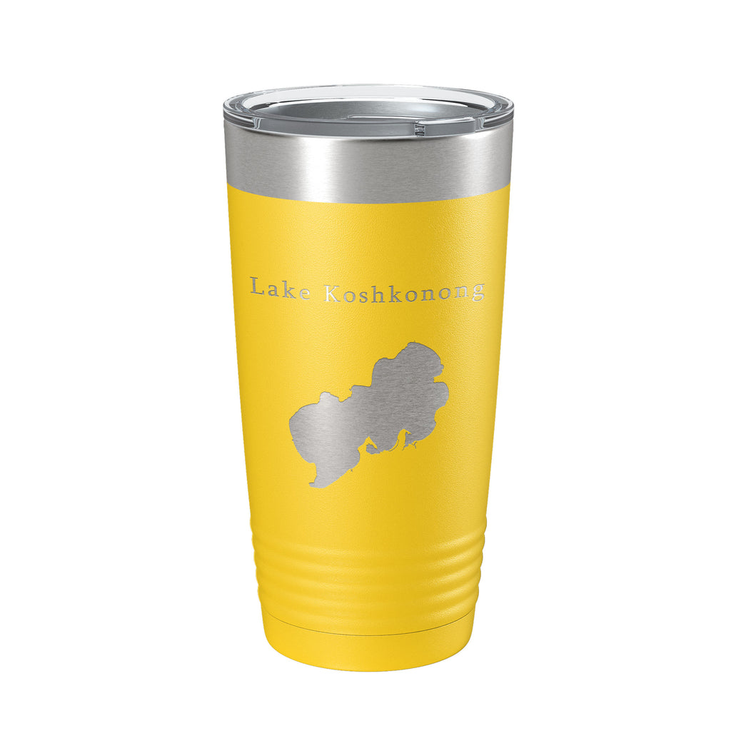 Lake Koshkonong Map Tumbler Travel Mug Insulated Laser Engraved Coffee Cup Wisconsin 20 oz