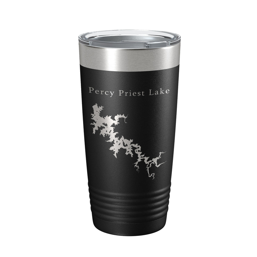 Percy Priest Lake Map Tumbler Travel Mug Insulated Laser Engraved Coffee Cup Tennessee 20 oz