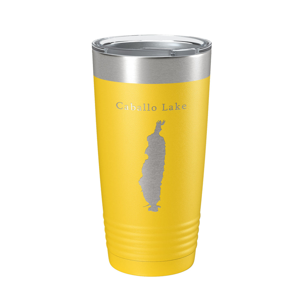 Caballo Lake Reservoir Map Tumbler Travel Mug Insulated Laser Engraved Coffee Cup New Mexico 20 oz
