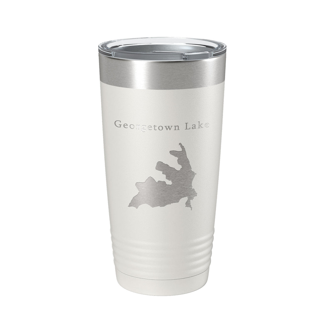 Georgetown Lake Map Tumbler Travel Mug Insulated Laser Engraved Coffee Cup Montana 20 oz