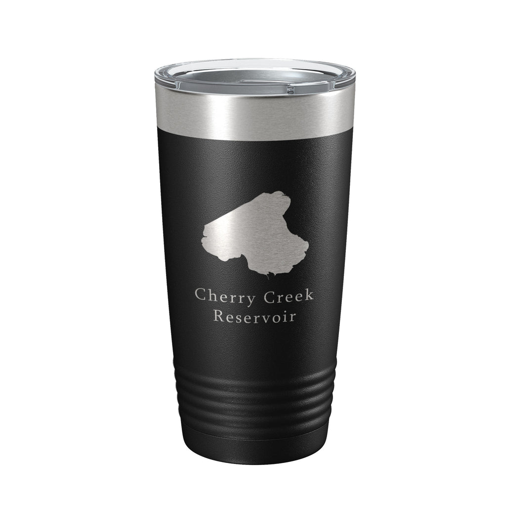 Cherry Creek Reservoir Tumbler Lake Map Travel Mug Insulated Laser Engraved Coffee Cup Colorado 20 oz
