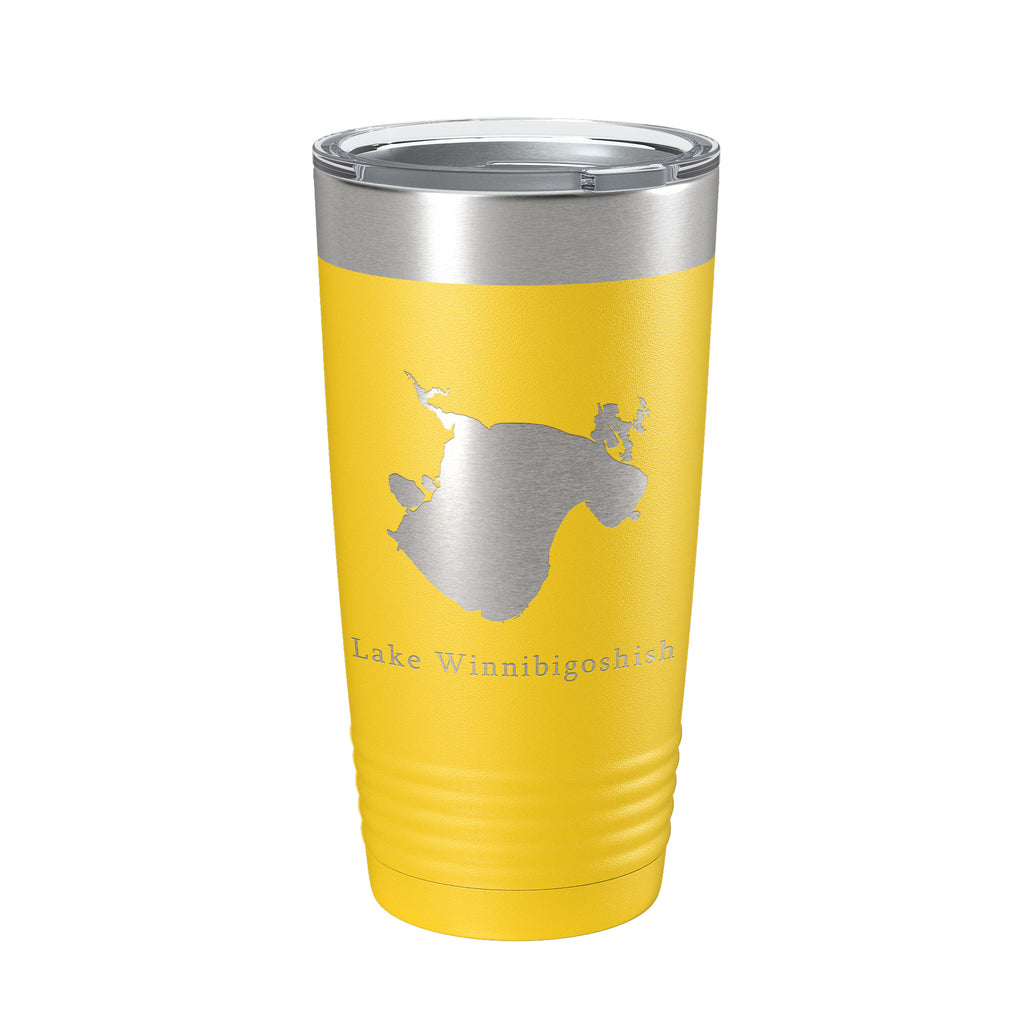 Lake Winnibigoshish Map Tumbler Travel Mug Insulated Laser Engraved Coffee Cup Minnesota 20 oz