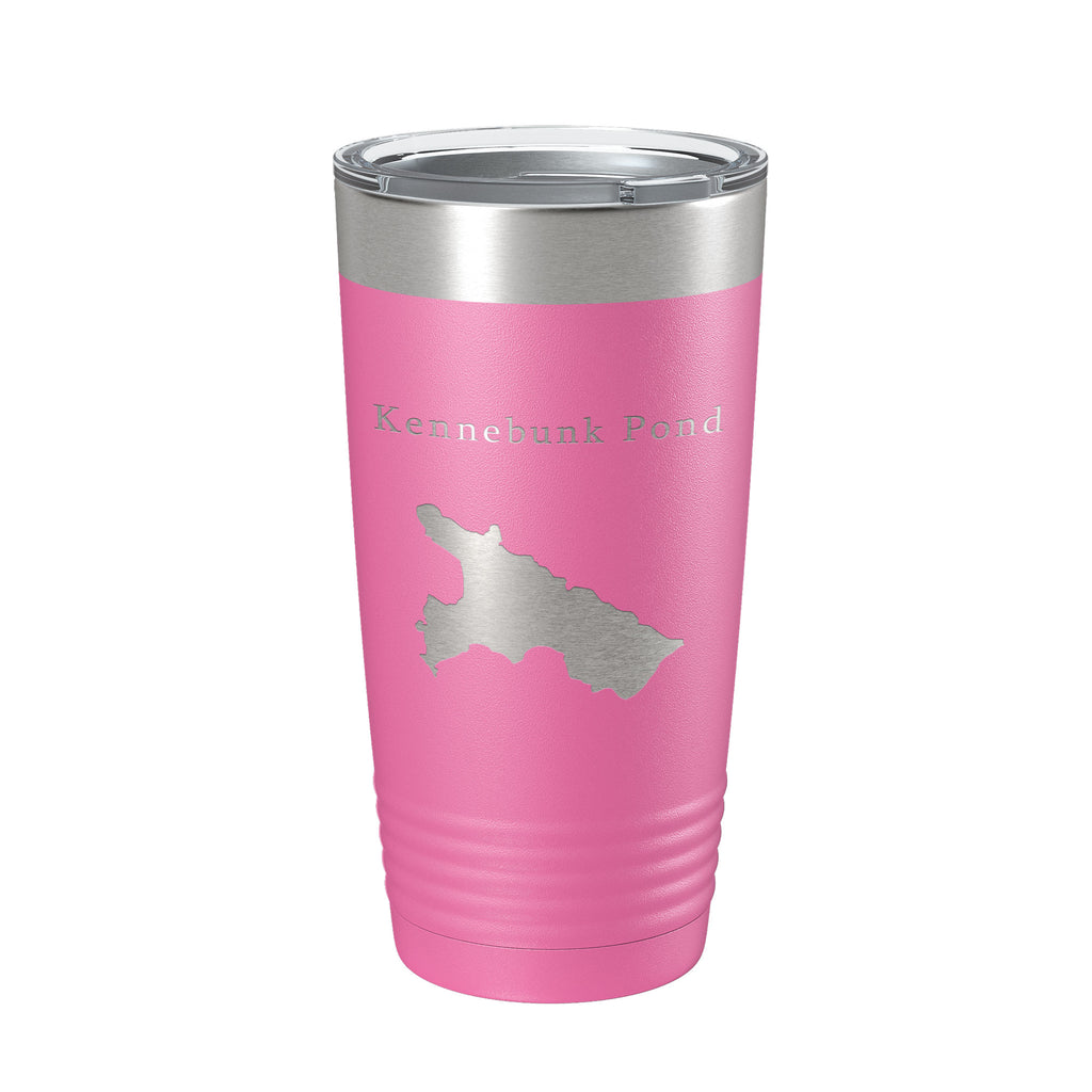 Kennebunk Pond Tumbler Lake Map Travel Mug Insulated Laser Engraved Coffee Cup Maine 20 oz
