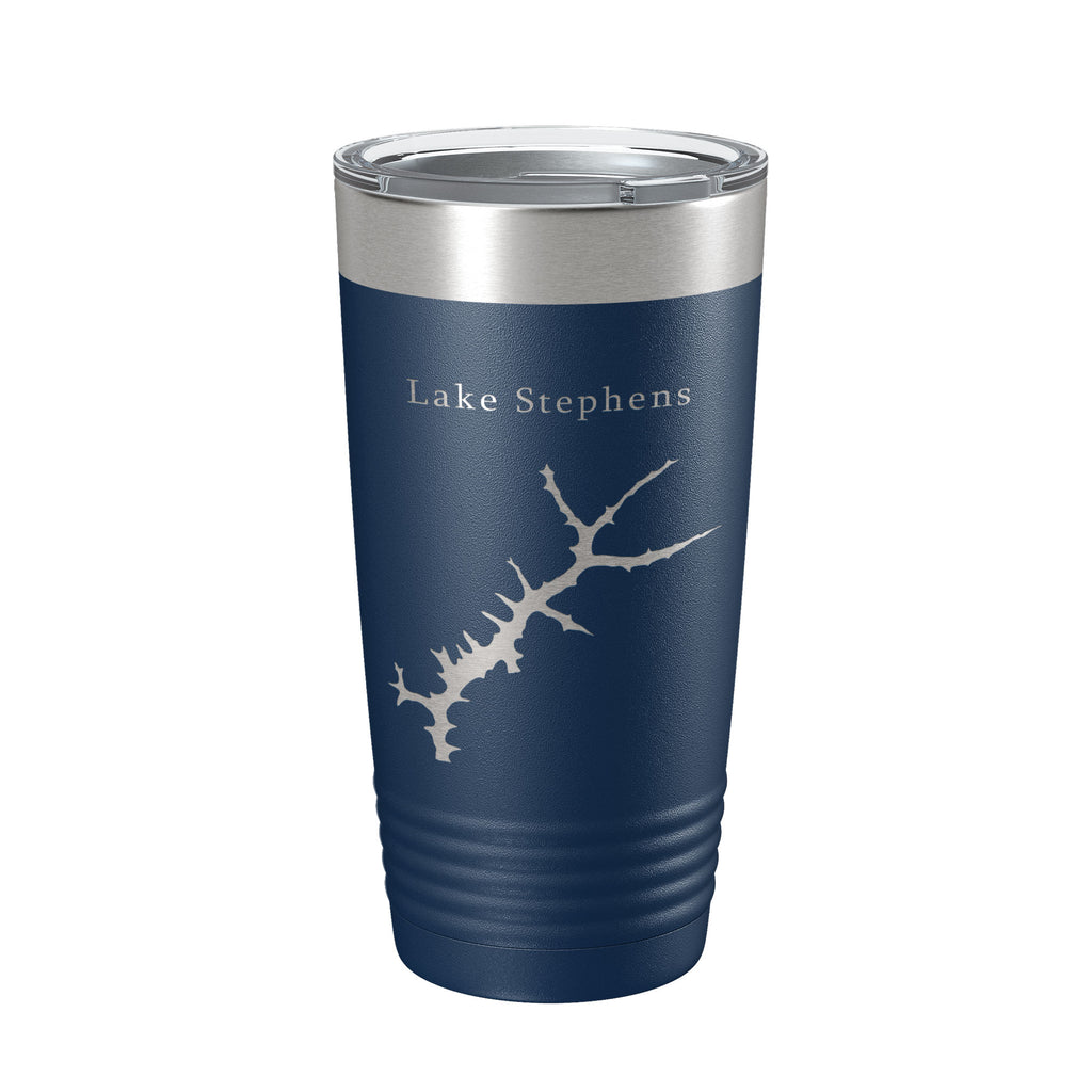 Lake Stephens Map Tumbler Travel Mug Insulated Laser Engraved Coffee Cup West Virginia 20 oz