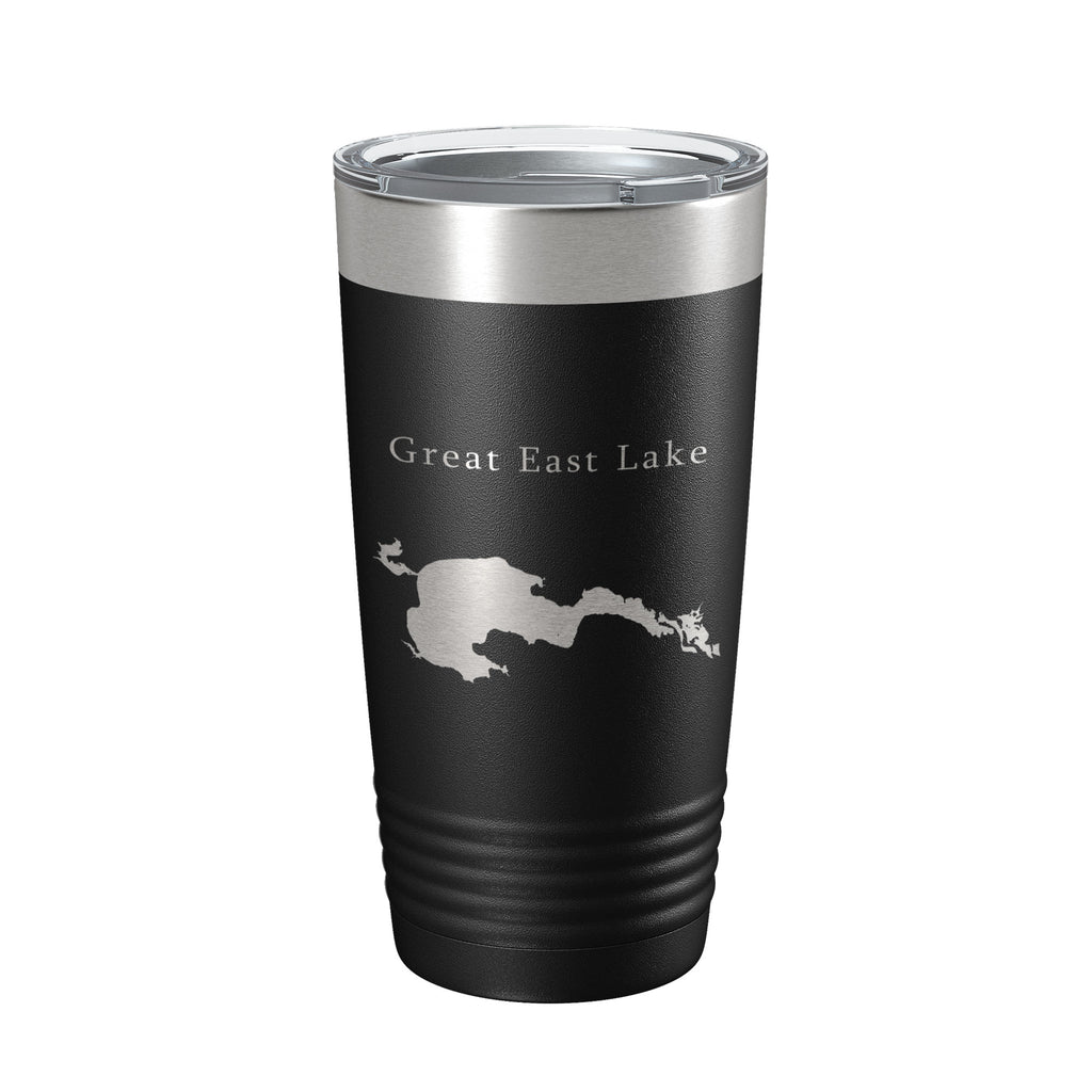 Great East Lake Map Tumbler Travel Mug Insulated Laser Engraved Coffee Cup Maine New Hampshire 20 oz