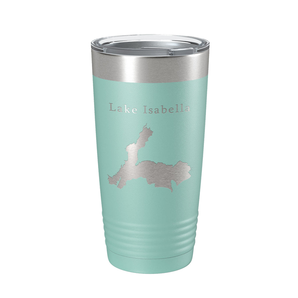 Lake Isabella Map Tumbler Travel Mug Insulated Laser Engraved Coffee Cup California 20 oz