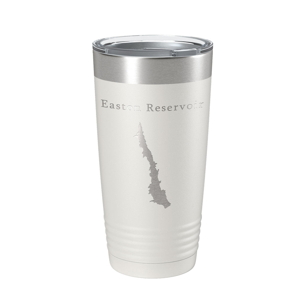 Easton Reservoir Tumbler Lake Map Travel Mug Insulated Laser Engraved Coffee Cup Connecticut 20 oz