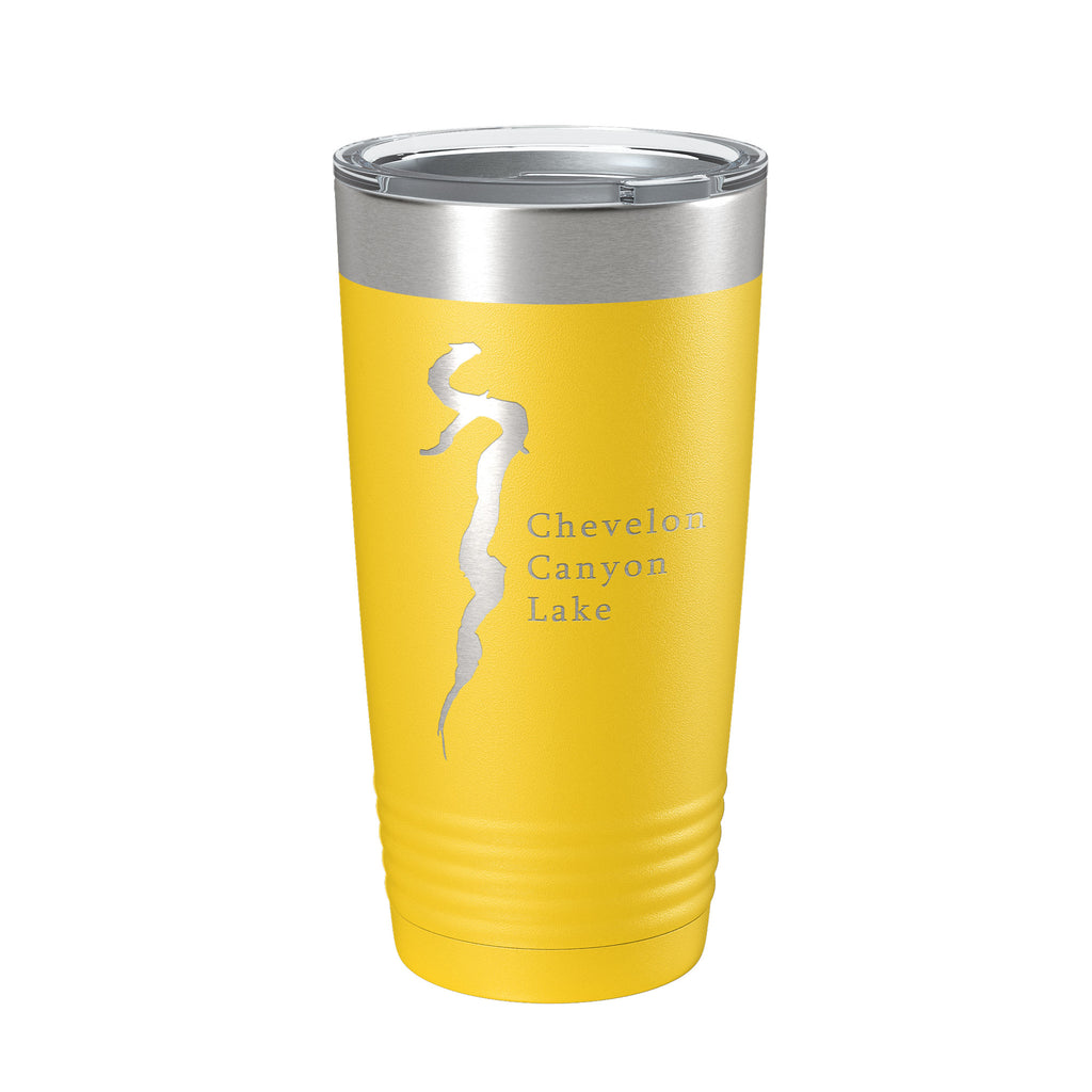 Chevelon Canyon Lake Map Tumbler Travel Mug Insulated Laser Engraved Coffee Cup Arizona 20 oz