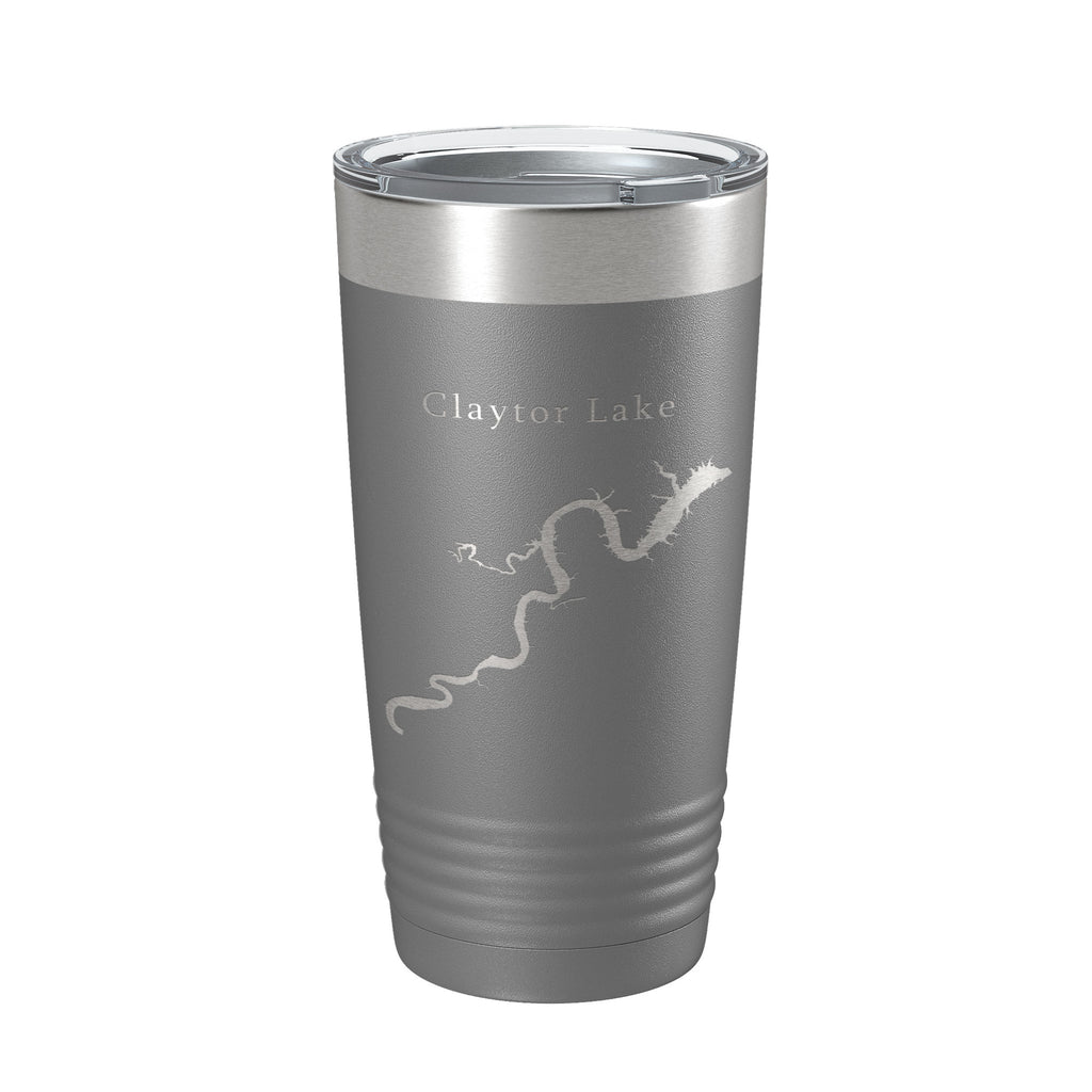 Claytor Lake Map Tumbler Travel Mug Insulated Laser Engraved Coffee Cup Virginia 20 oz