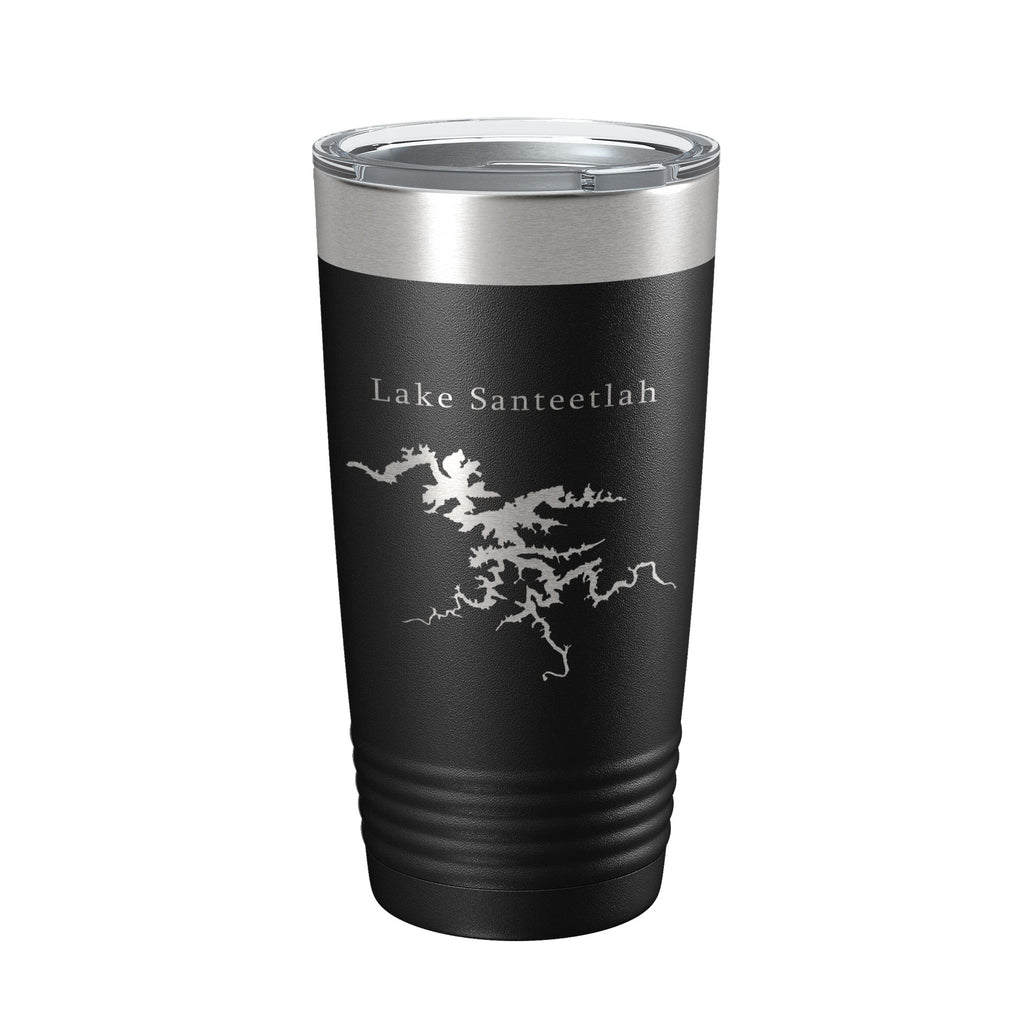 Lake Santeetlah Map Tumbler Travel Mug Insulated Laser Engraved Coffee Cup North Carolina 20 oz