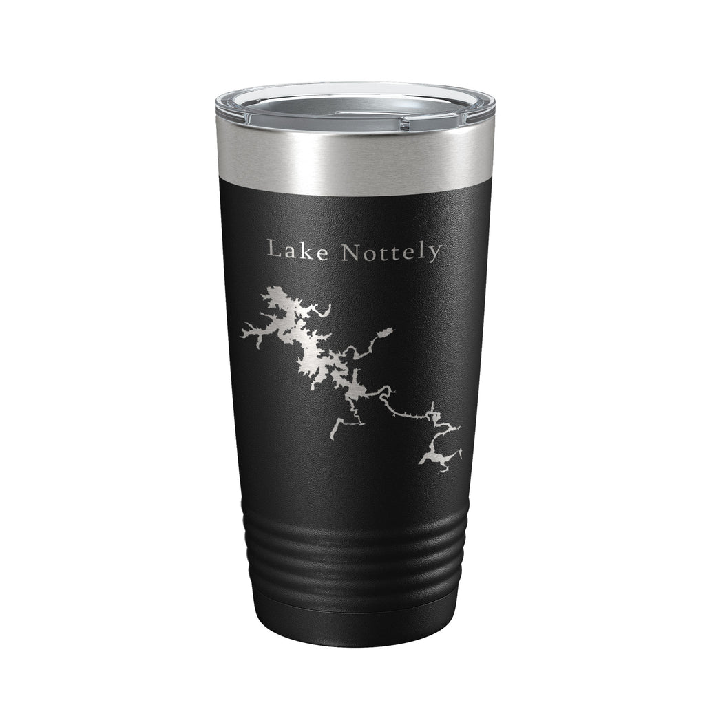 Lake Nottely Map Tumbler Travel Mug Insulated Laser Engraved Coffee Cup River Georgia 20 oz