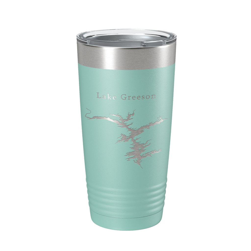 Lake Greeson Map Tumbler Travel Mug Insulated Laser Engraved Coffee Cup Arkansas 20 oz