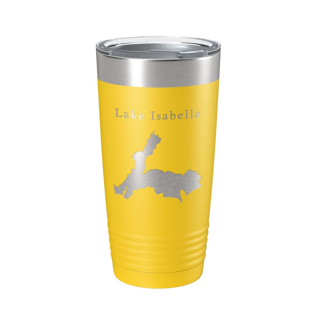 Lake Isabella Map Tumbler Travel Mug Insulated Laser Engraved Coffee Cup California 20 oz