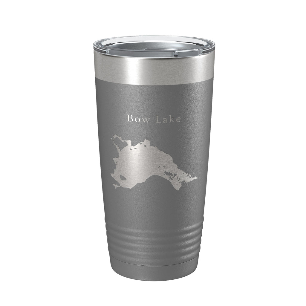 Bow Lake Map Tumbler Travel Mug Insulated Laser Engraved Coffee Cup New Hampshire 20 oz