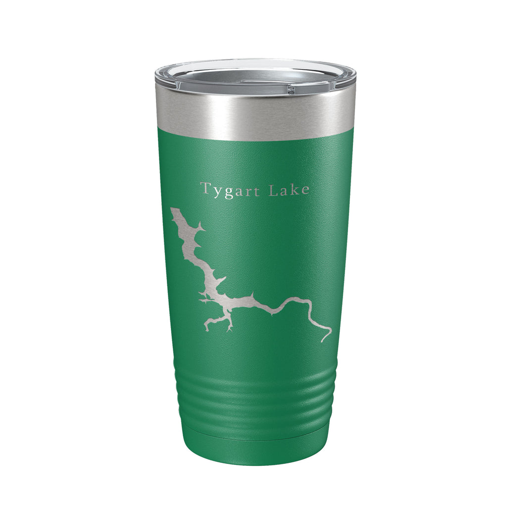 Tygart Lake Map Tumbler Travel Mug Insulated Laser Engraved Coffee Cup West Virginia 20 oz