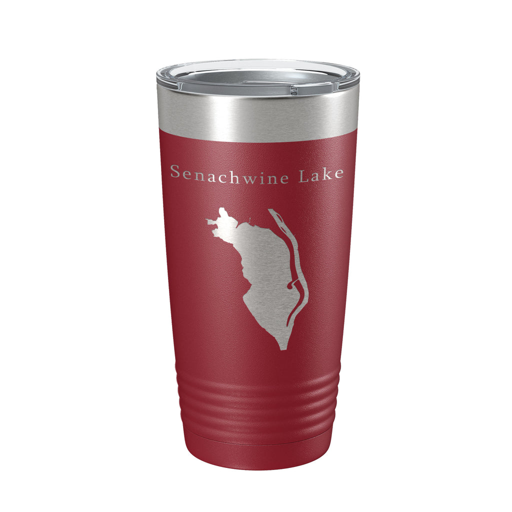 Senachwine Lake Map Tumbler Travel Mug Insulated Laser Engraved Coffee Cup Goose Swan Sawmill Lakes Illinois River 20 oz