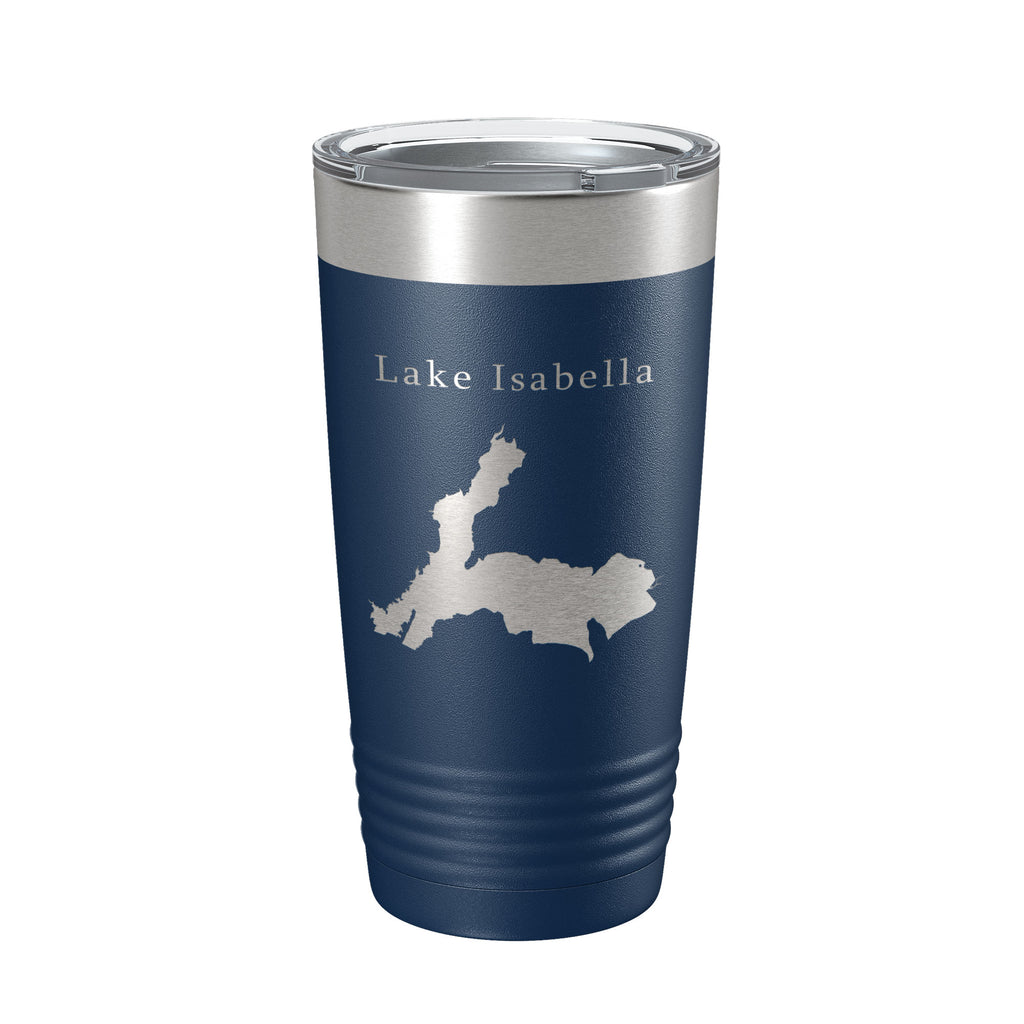 Lake Isabella Map Tumbler Travel Mug Insulated Laser Engraved Coffee Cup California 20 oz
