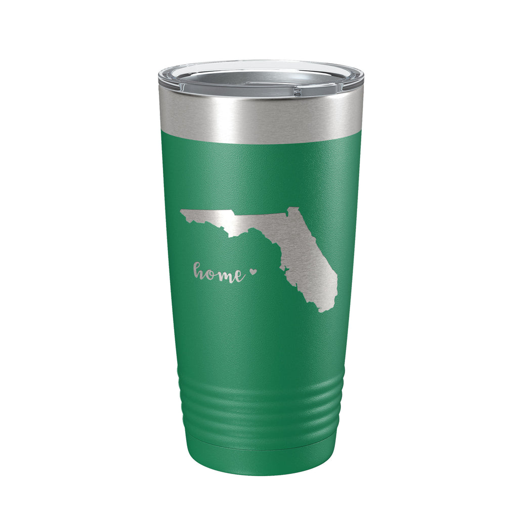 Florida Tumbler Home State Travel Mug Insulated Laser Engraved Map Coffee Cup 20 oz