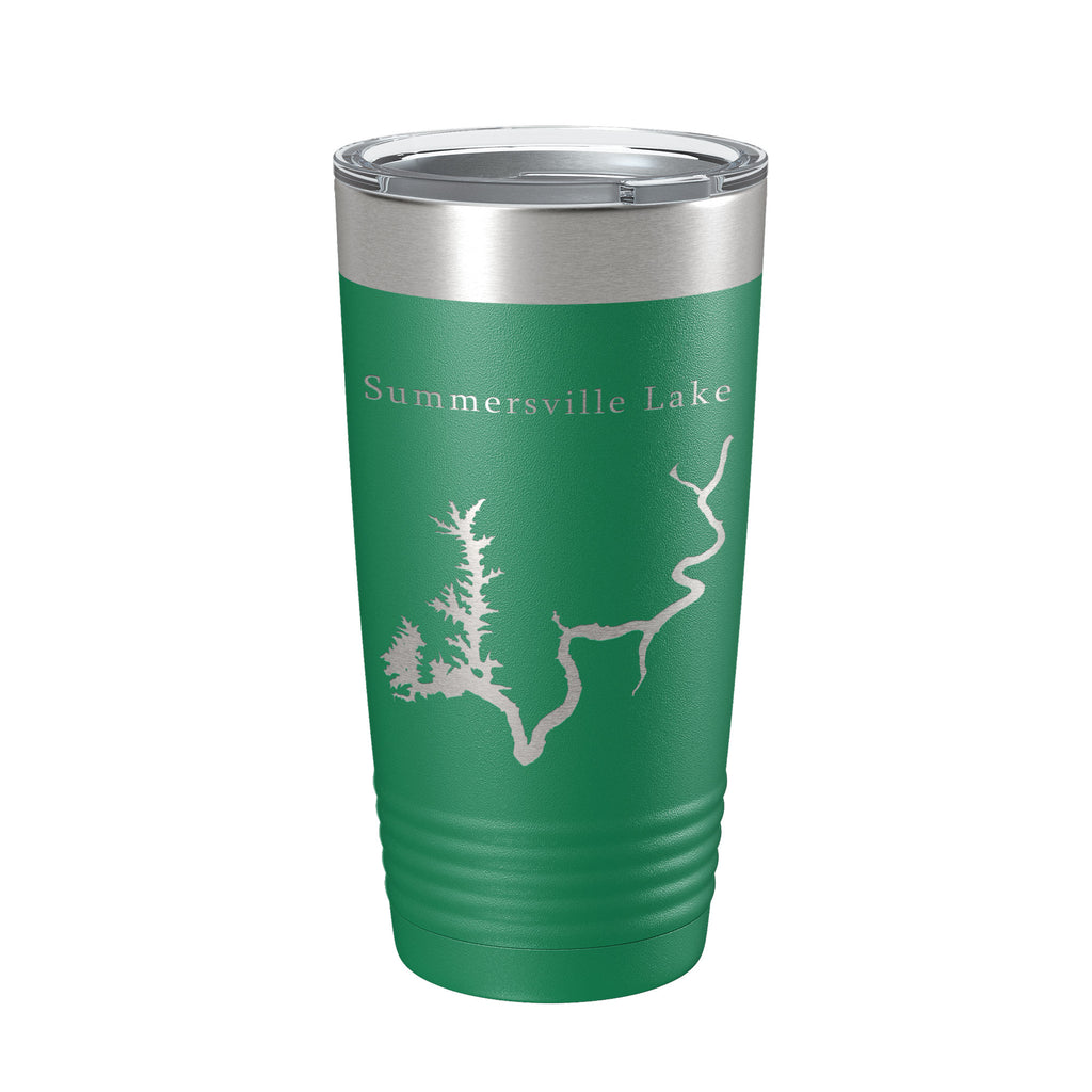 Summersville Lake Map Tumbler Travel Mug Insulated Laser Engraved Coffee Cup West Virginia 20 oz