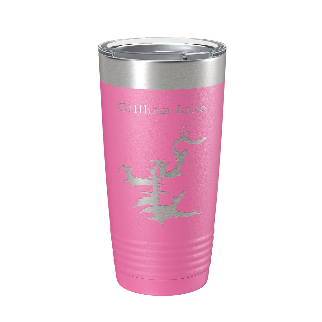Gillham Lake Map Tumbler Travel Mug Insulated Laser Engraved Coffee Cup Arkansas 20 oz