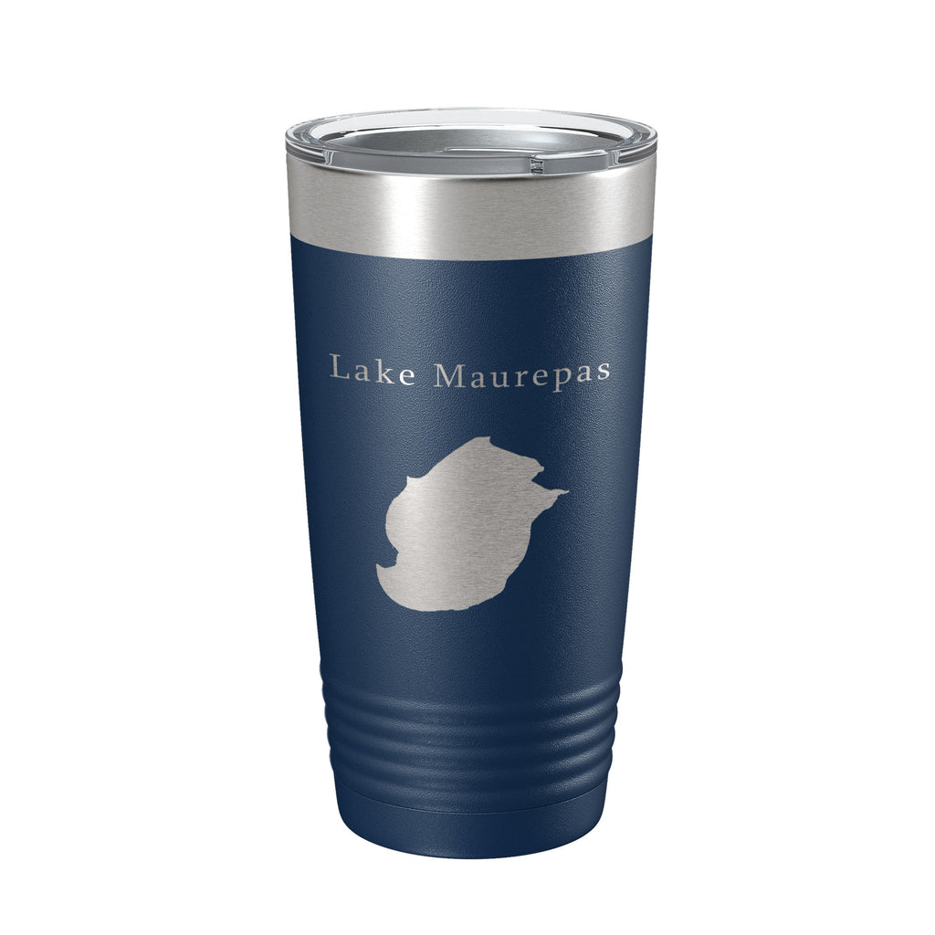 Lake Maurepas Map Tumbler Travel Mug Insulated Laser Engraved Coffee Cup Louisiana 20 oz