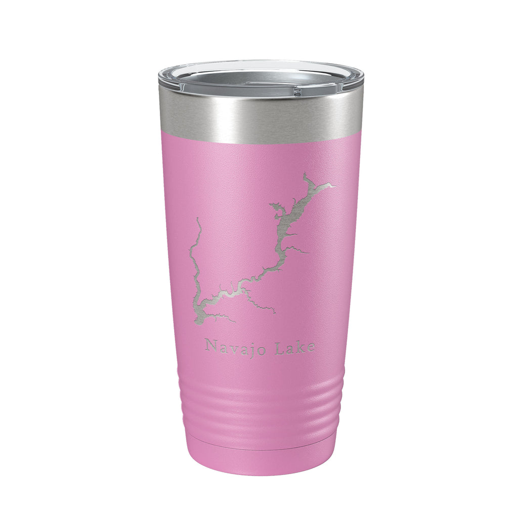 Navajo Lake Map Tumbler Travel Mug Insulated Laser Engraved Coffee Cup New Mexico Colorado 20 oz