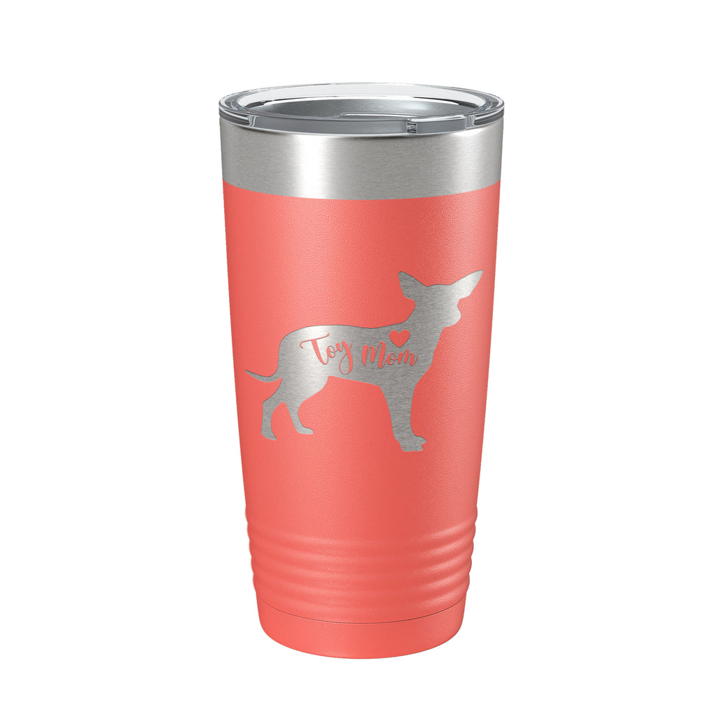 Toy Mom Tumbler Dog Travel Mug Gift Insulated Laser Engraved Coffee Cup 20 oz