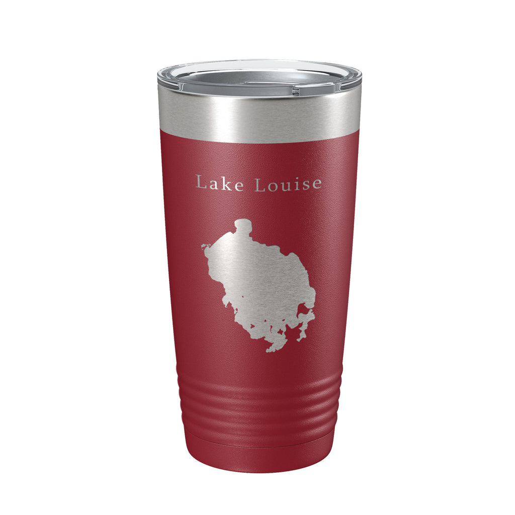 Lake Louise Map Tumbler Travel Mug Insulated Laser Engraved Coffee Cup Alaska 20 oz