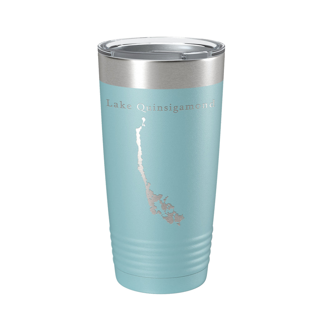 Lake Quinsigamond Map Tumbler Travel Mug Insulated Laser Engraved Coffee Cup Massachusetts 20 oz